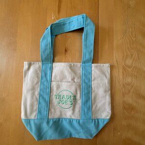 BRAND NEW Trader Joe's Pastel Blue Mini Tote